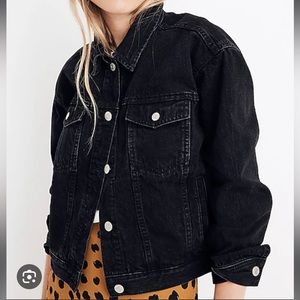 Madewell Boxy-Crop denim jacket in lunar wash